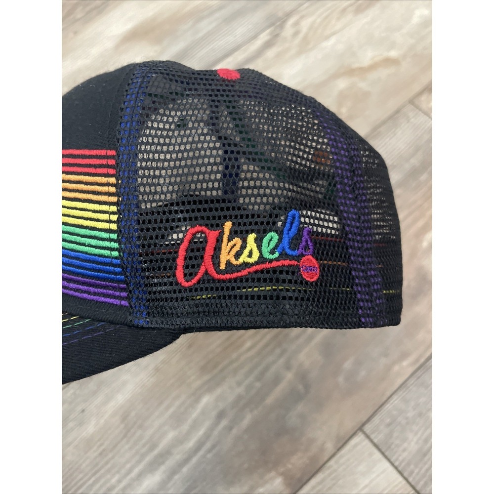 Denver Nuggets Aksels Rainbow Pride Nuggs Trucker Hat Embroidered NBA Basketball - Picture 9 of 9